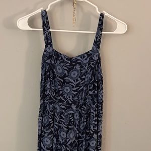 Blue tiered maxi/midi dress